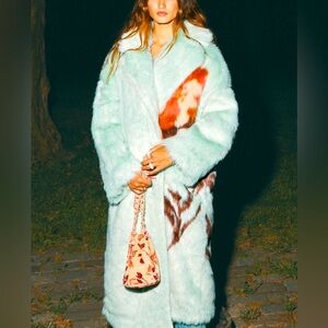 Free People Fluffy Flower Coat - Sz L/NWT